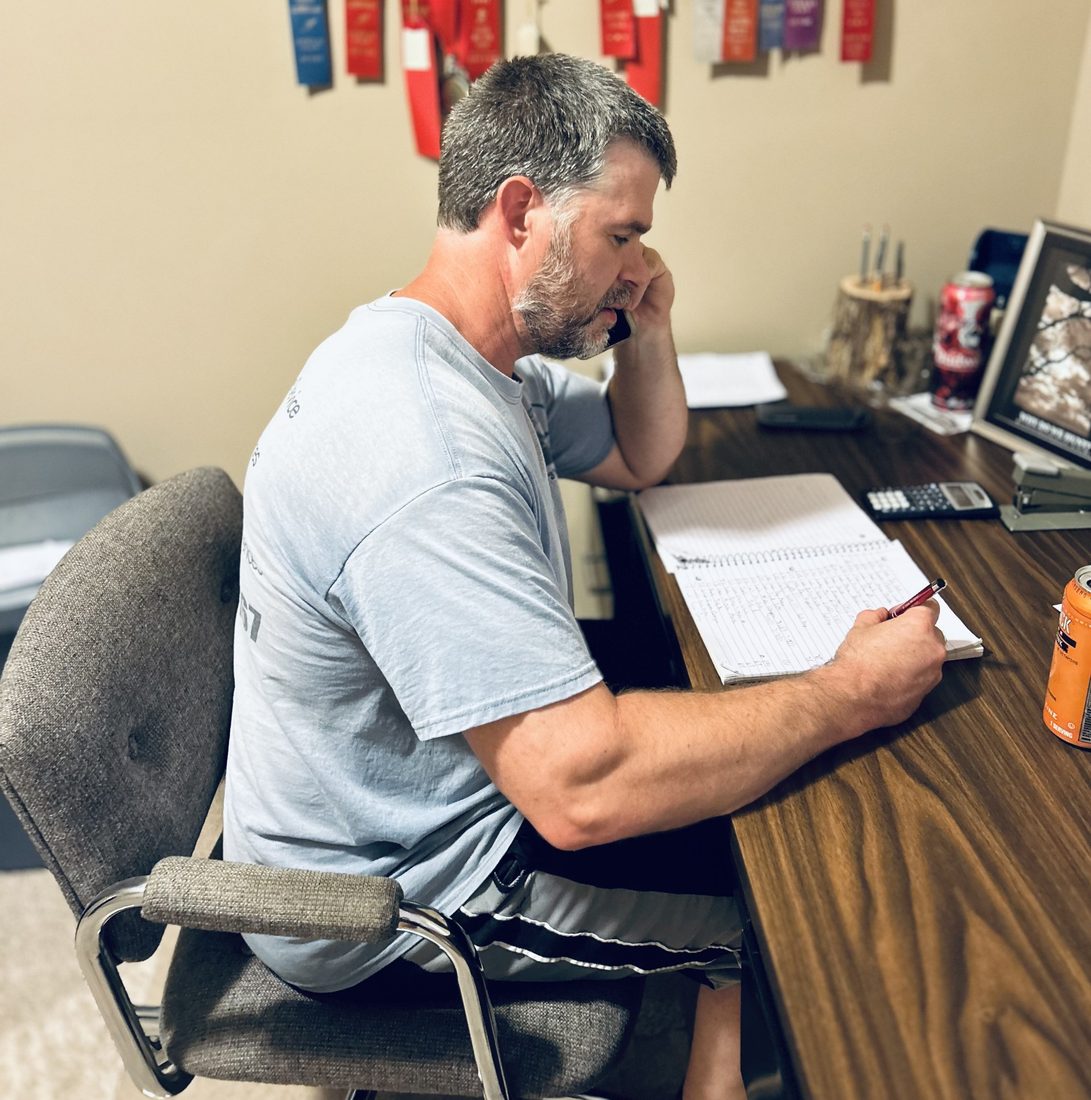 Curt taking a customer call